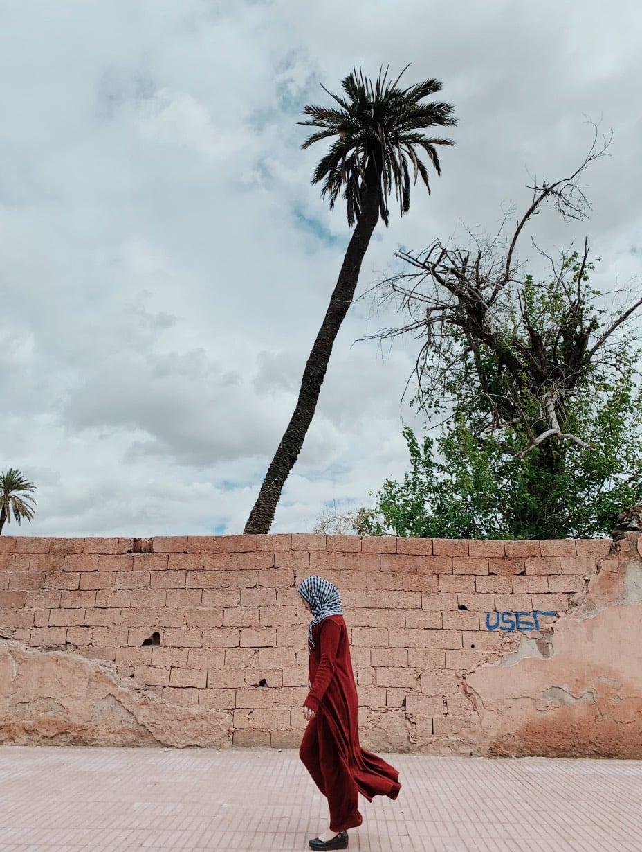 Woman walking in Morocco
